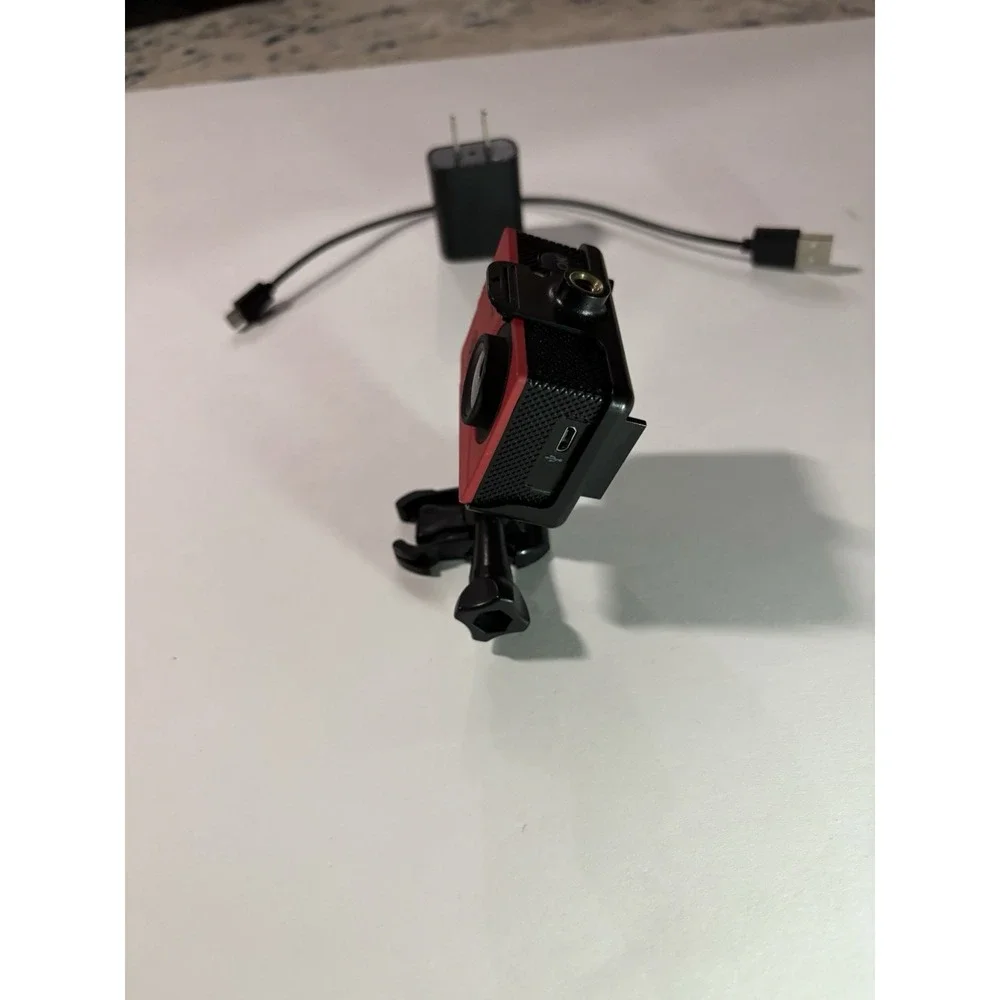 Vivitar Action/Still/Timelapse Cordless Camera Red/Black Case & Charger Included